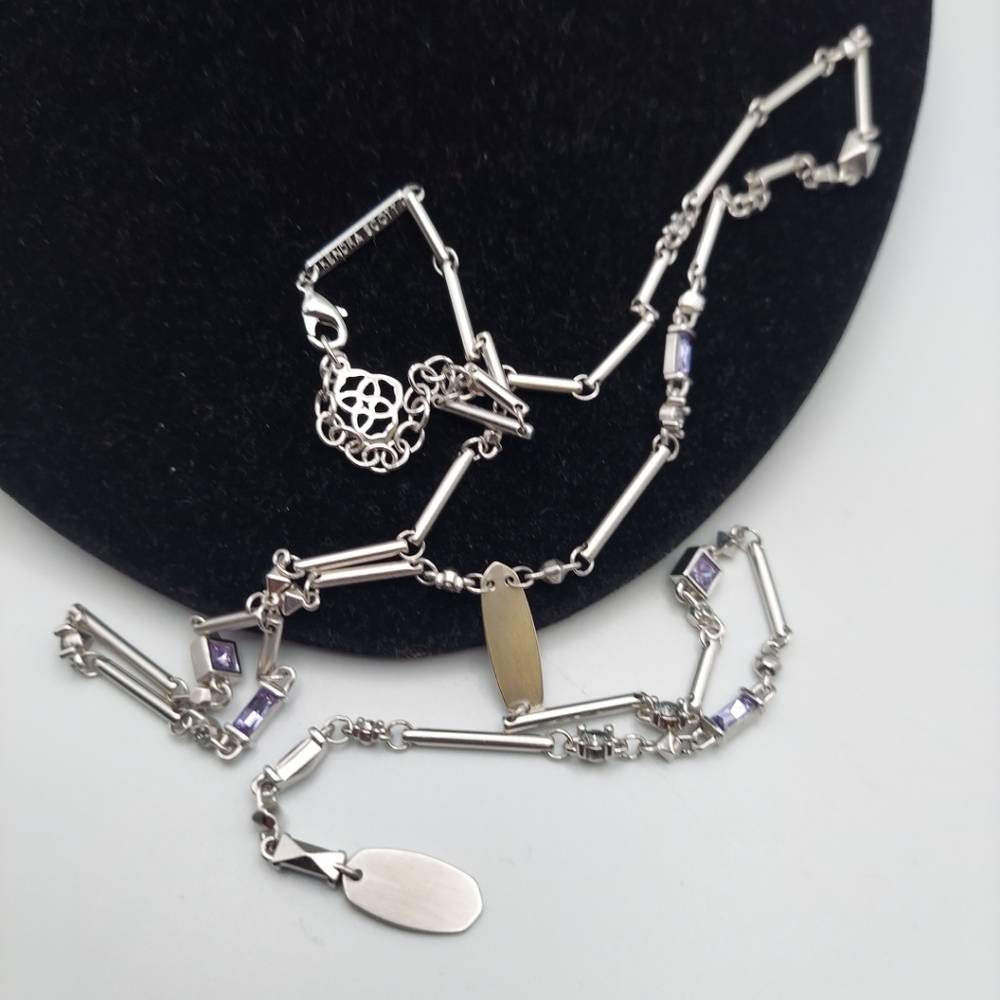 Kendra Scott Silver Necklace with Purple Accents - Picture 4 of 16